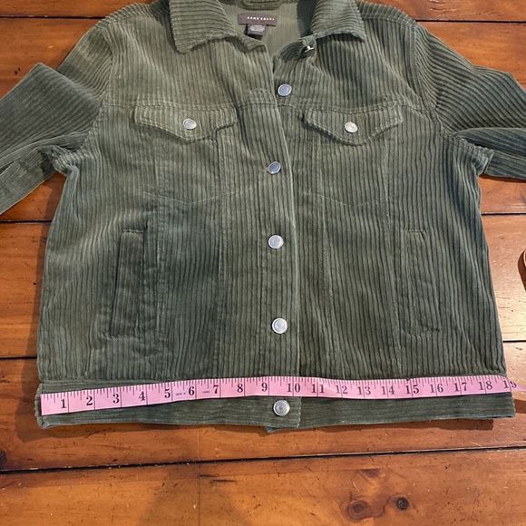 Sans Souci Olive Green Corduroy Jacket Size Large - Picture 7 of 9